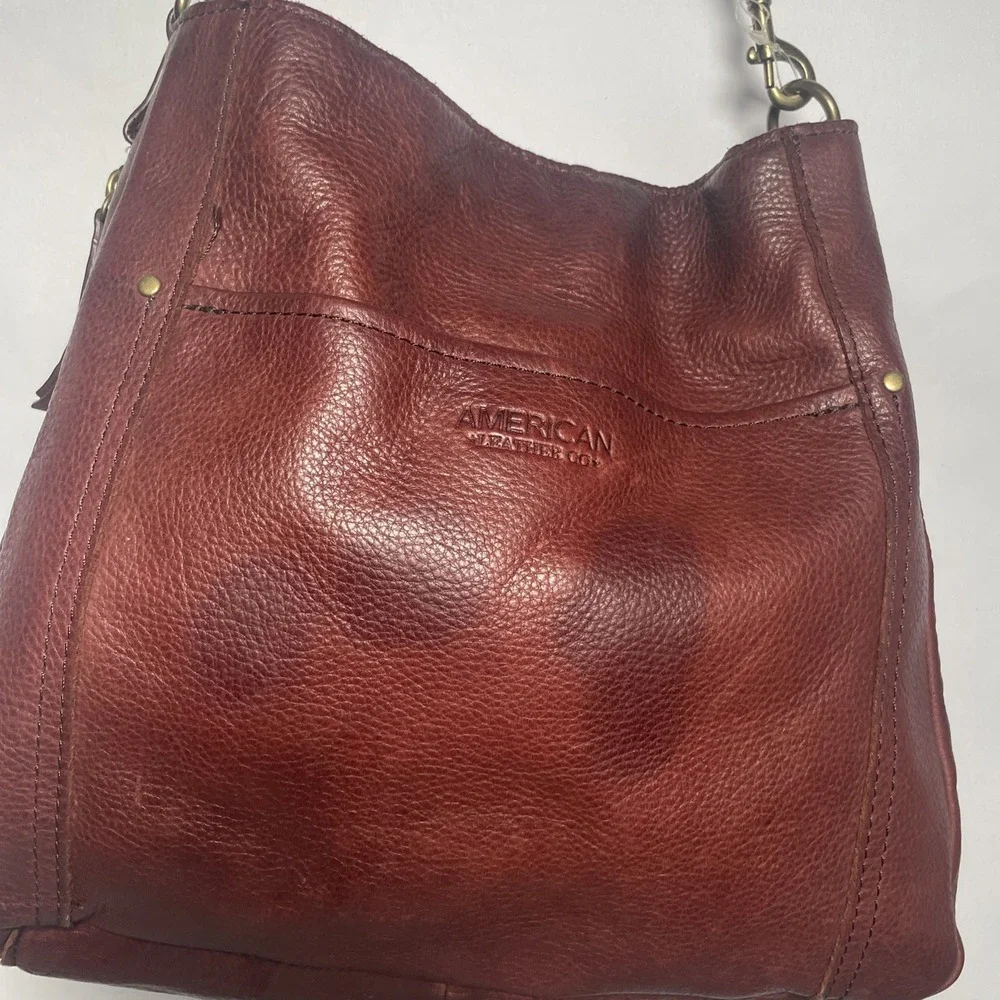 American Leather Co. Burgundy Shoulder Bag